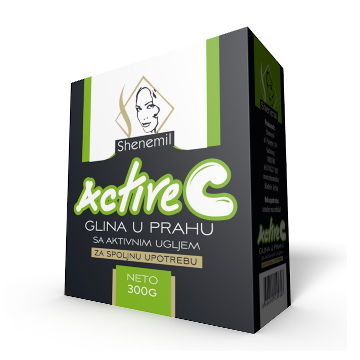 Glina u prahu sa aktivnim ugljem